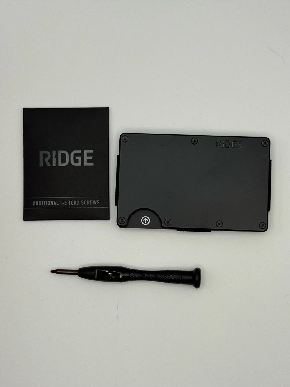 Ridge Royal Black Aluminum RFID Wallet Cash Strap With Box (P107)